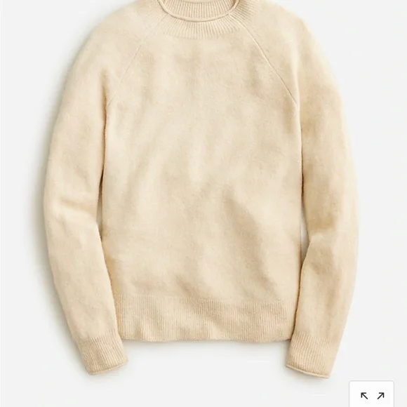 J.Crew Merino Wool and Alpaca Blend Light Pink Crewneck roll neck Size L - Picture 12 of 12